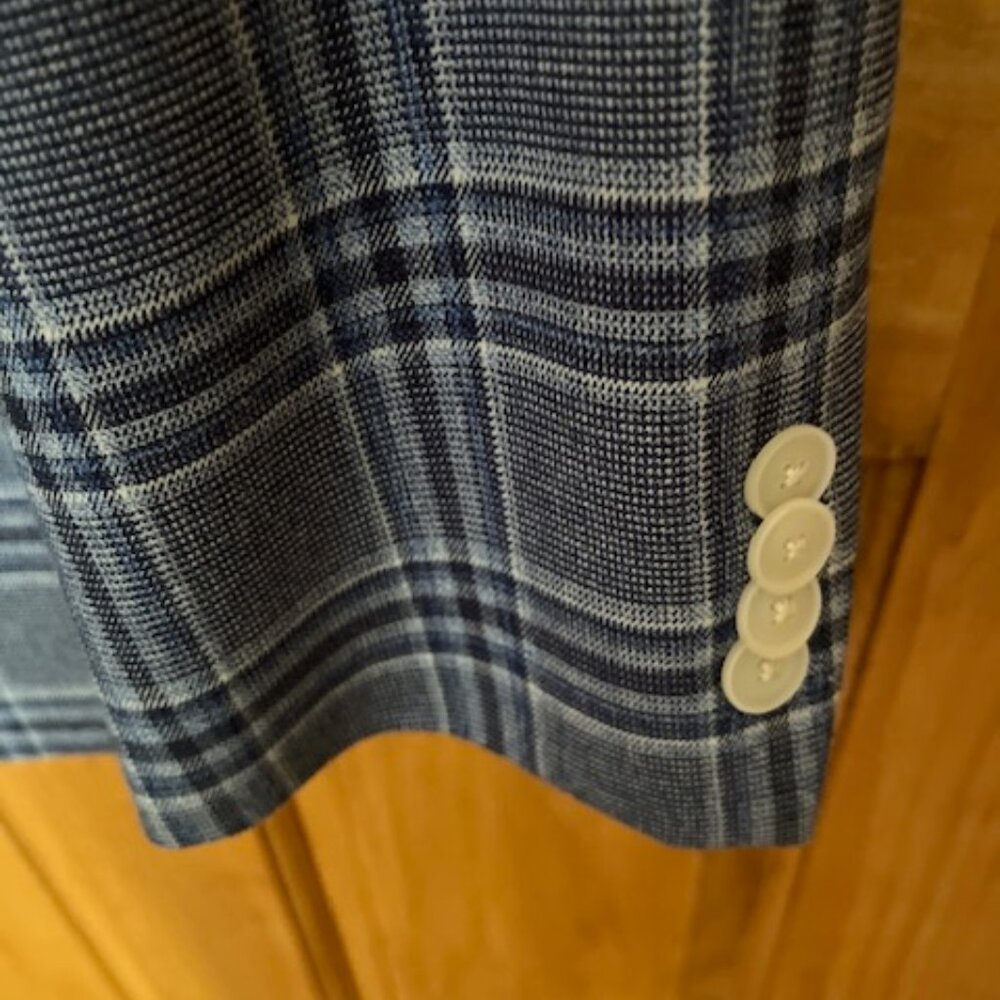 Tommy Hilfiger blue plaid sport coat - Picture 3 of 7